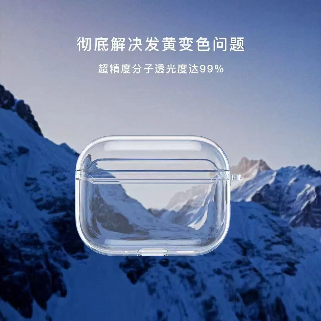 Transparant AirPods-hoesje met metalen haak